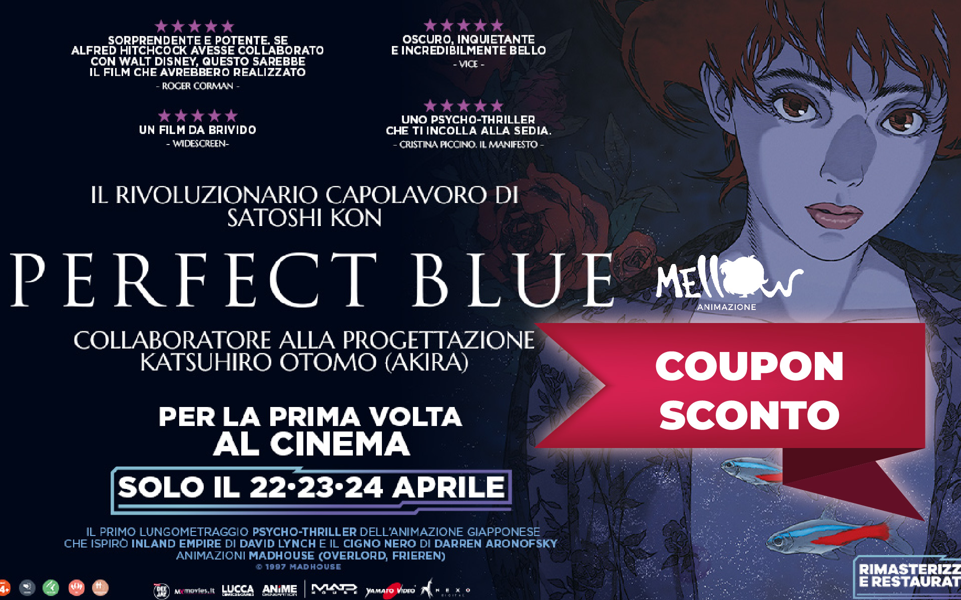 Perfect Blue, Mellow ti porta al cinema con lo sconto - Mellow Animazione